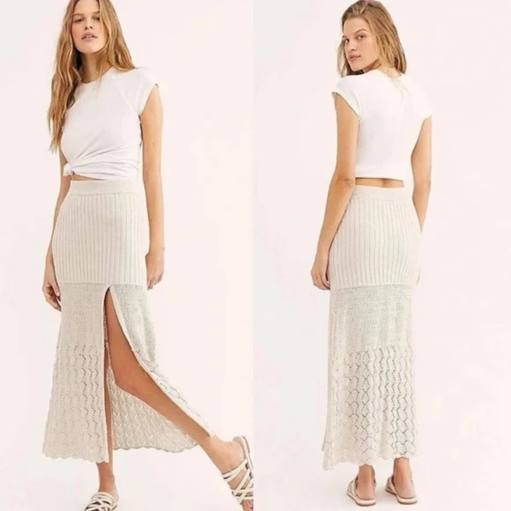 Free People Bari Column Midi Skirt, size XS